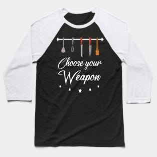 Cook Kitchen Chef Food Baking Cooking Grilling Baseball T-Shirt